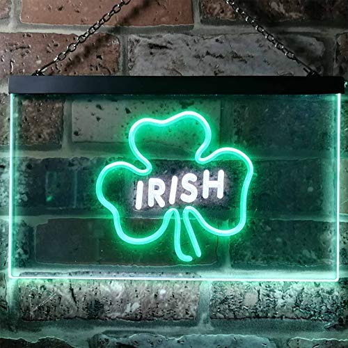 Shamrock Irish Dual LED Neon Light Sign